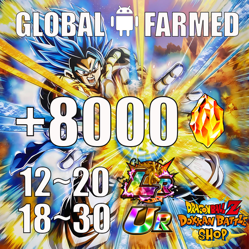 🔥 Dokkan Battle Global Account +8000 Stones | Android 🔥